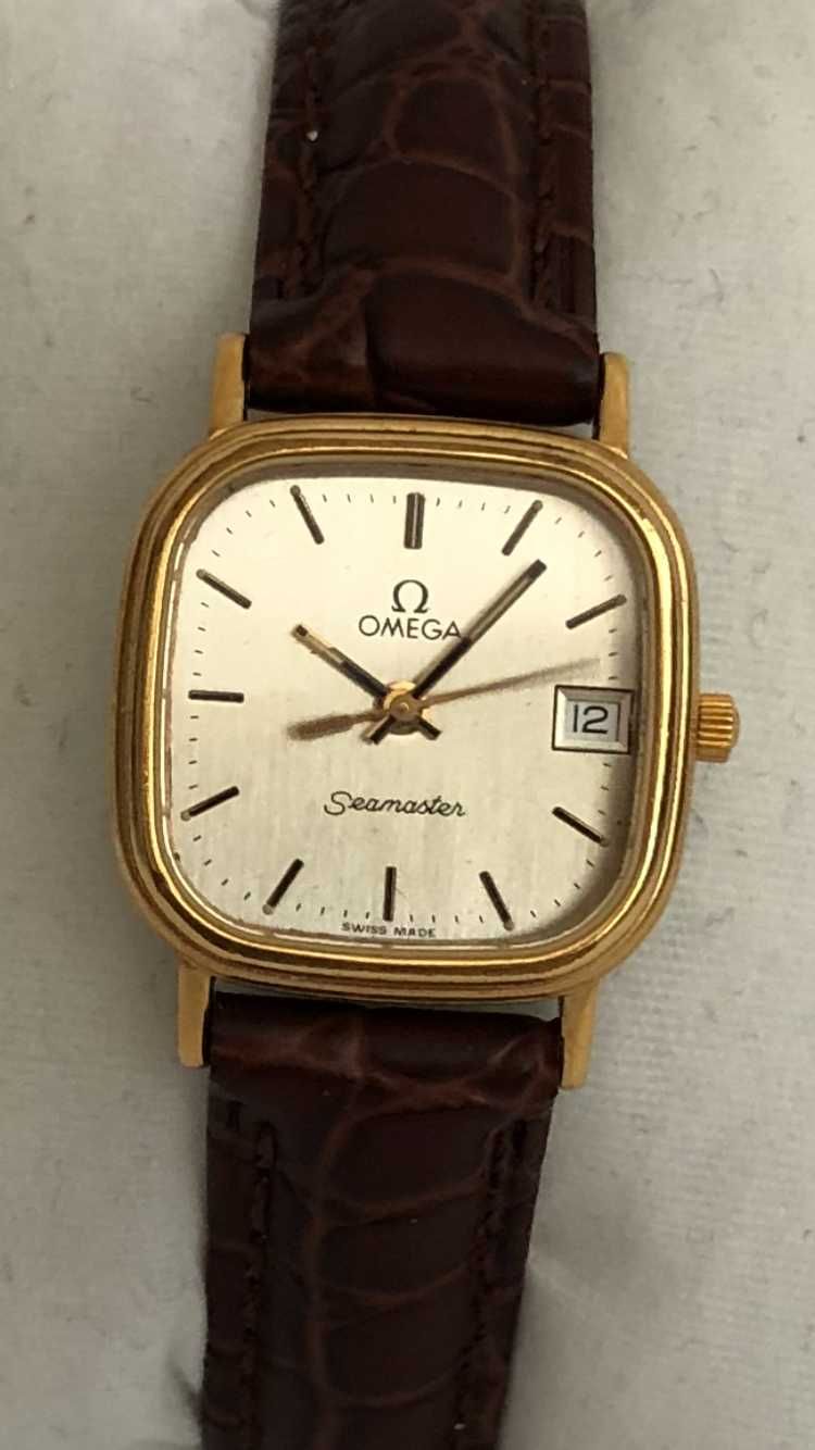 Omega Seamaster, klasyczny damski, koperta w kolorze złotym, super!!!