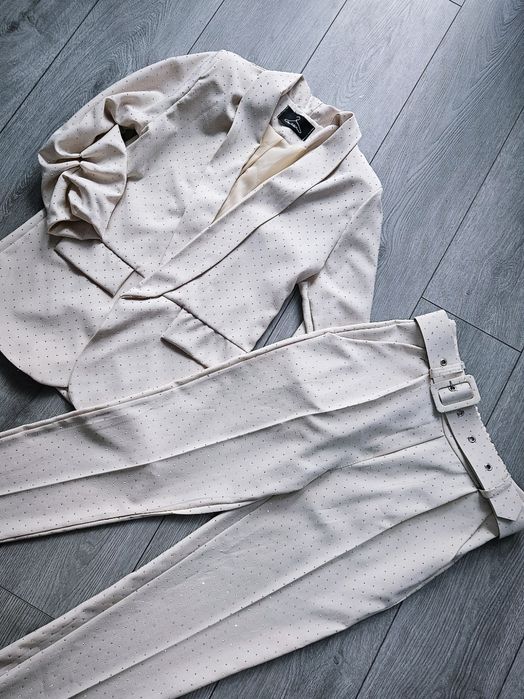 Garnitur kryształki zdobiony błyszczący imprezowy sylwestrowy