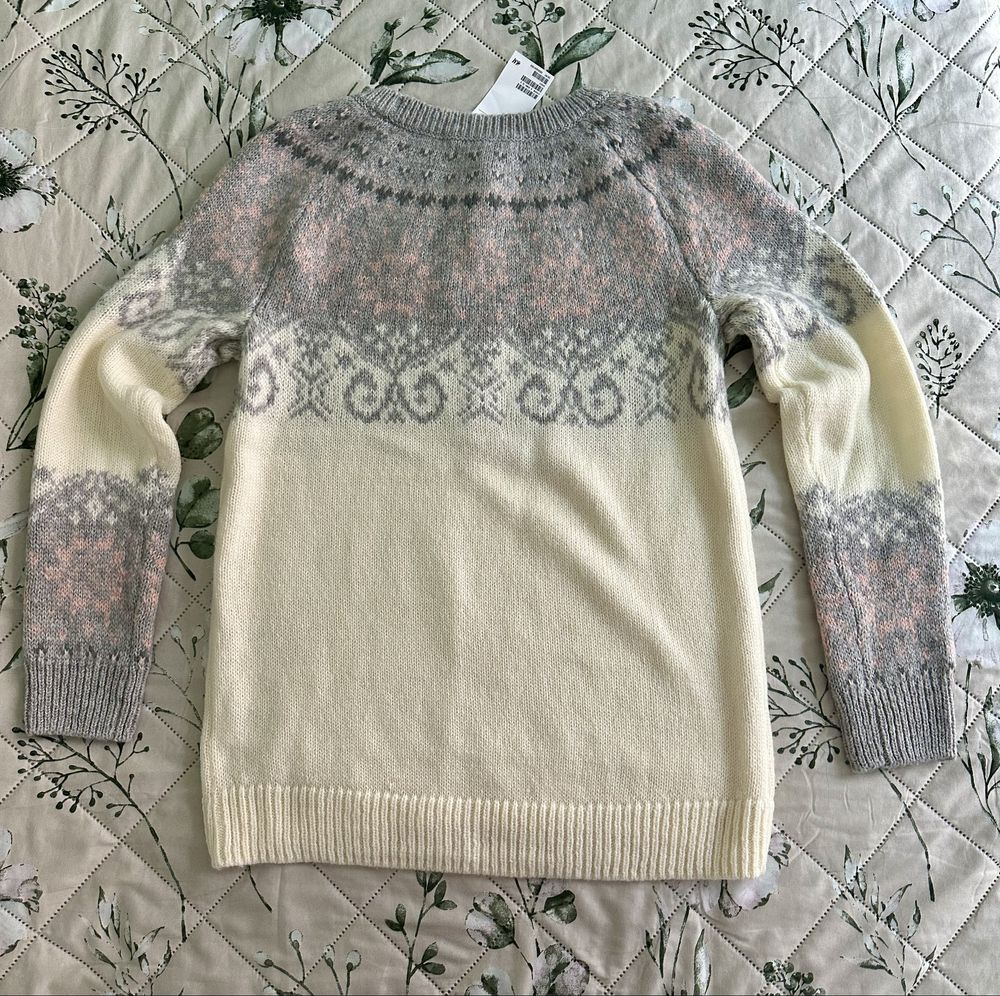 H&M, nowy gruby sweter, wzorzysty; XS