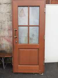 Drzwi wejściowe drewniane dębowe