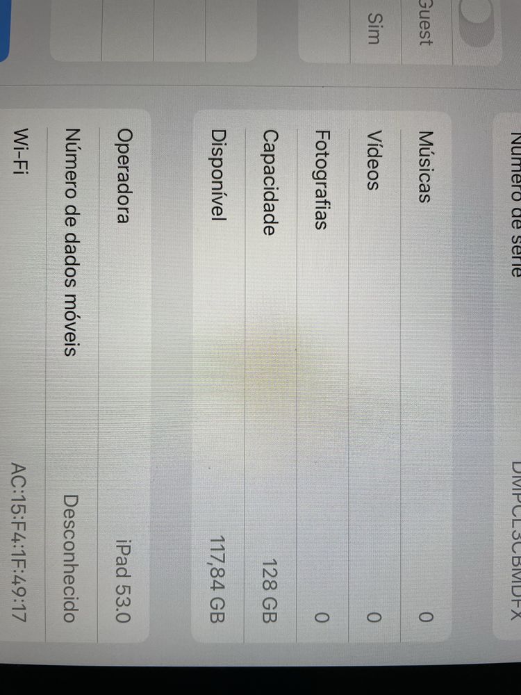 Ipad 7a geracao 128gb wifi+celular