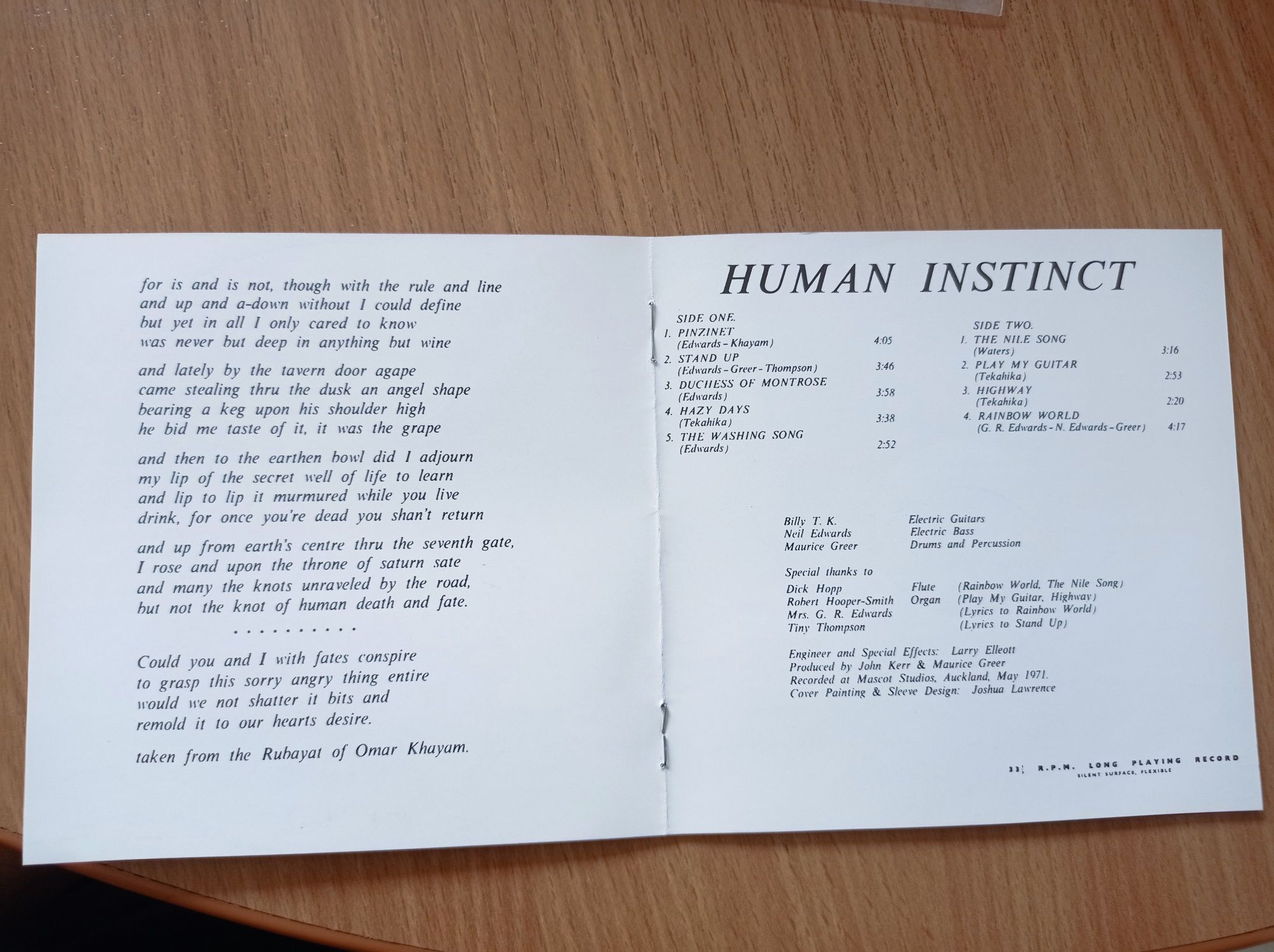 The Human Instinct - Pins on it