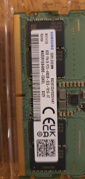 Pamięć RAM Samsung DDR5 8GB 4800MHz SODIMM (2x8GB) – w pełni sprawne