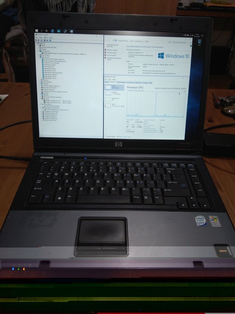 Dwa Laptopy HP 6710b + stacja dokująca
