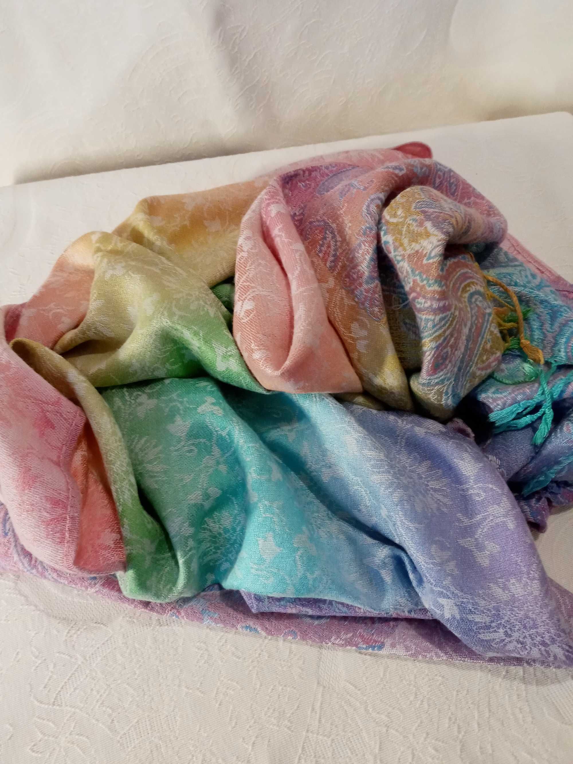 Szal pashmina komplet zestaw 3 sztuki