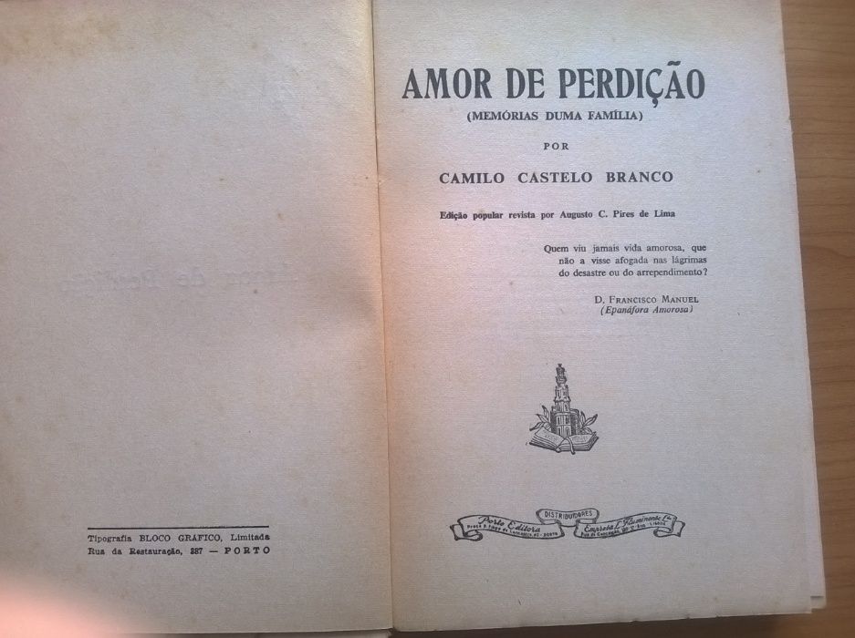 Amor de Perdição - Camilo Castelo Branco