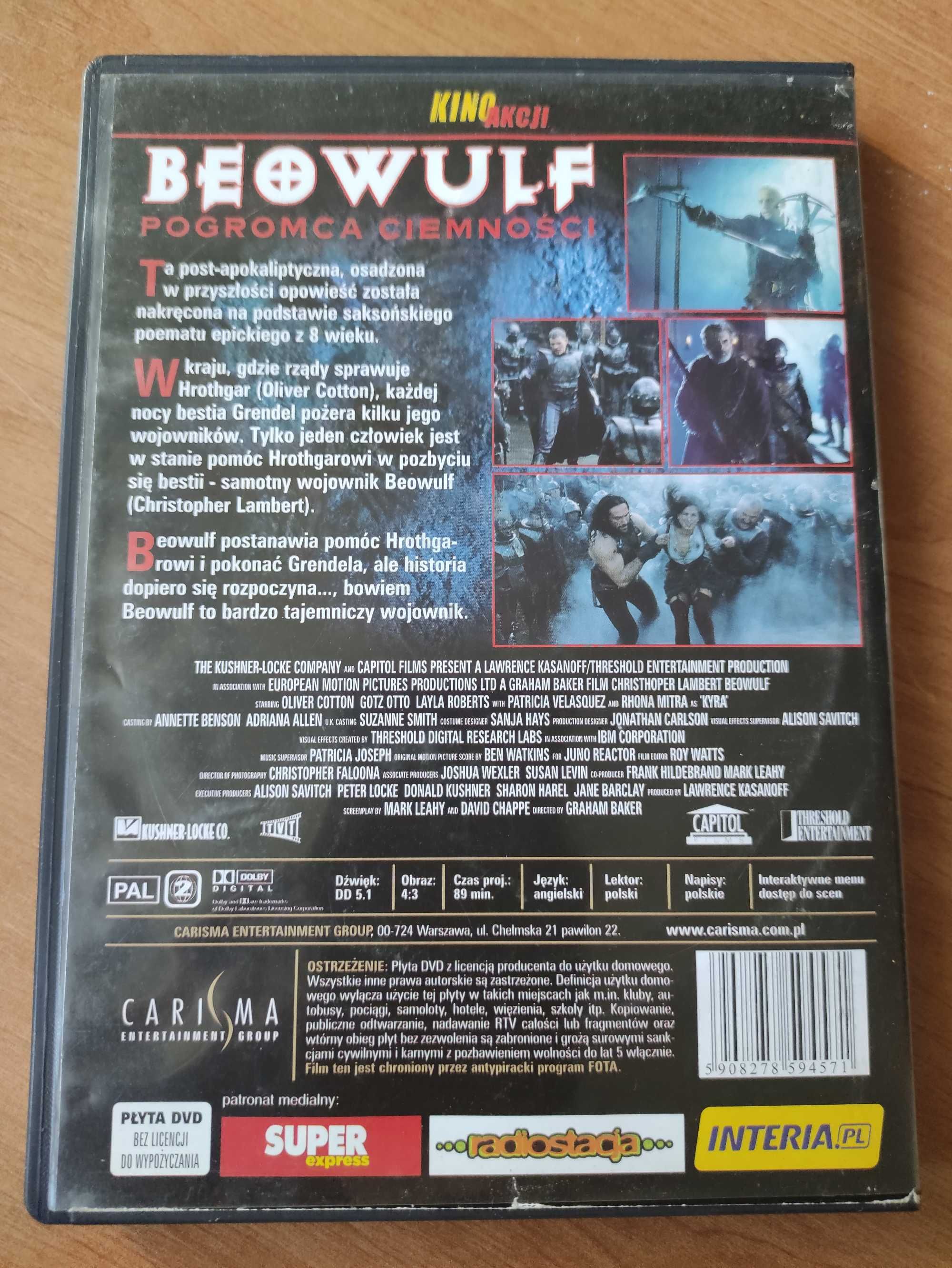 Płyta DVD,,Beowulf pogromca ciemności "