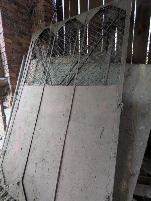 Brama metalowa dwuskrzydłowa/drzwi warsztatowe PRL solid