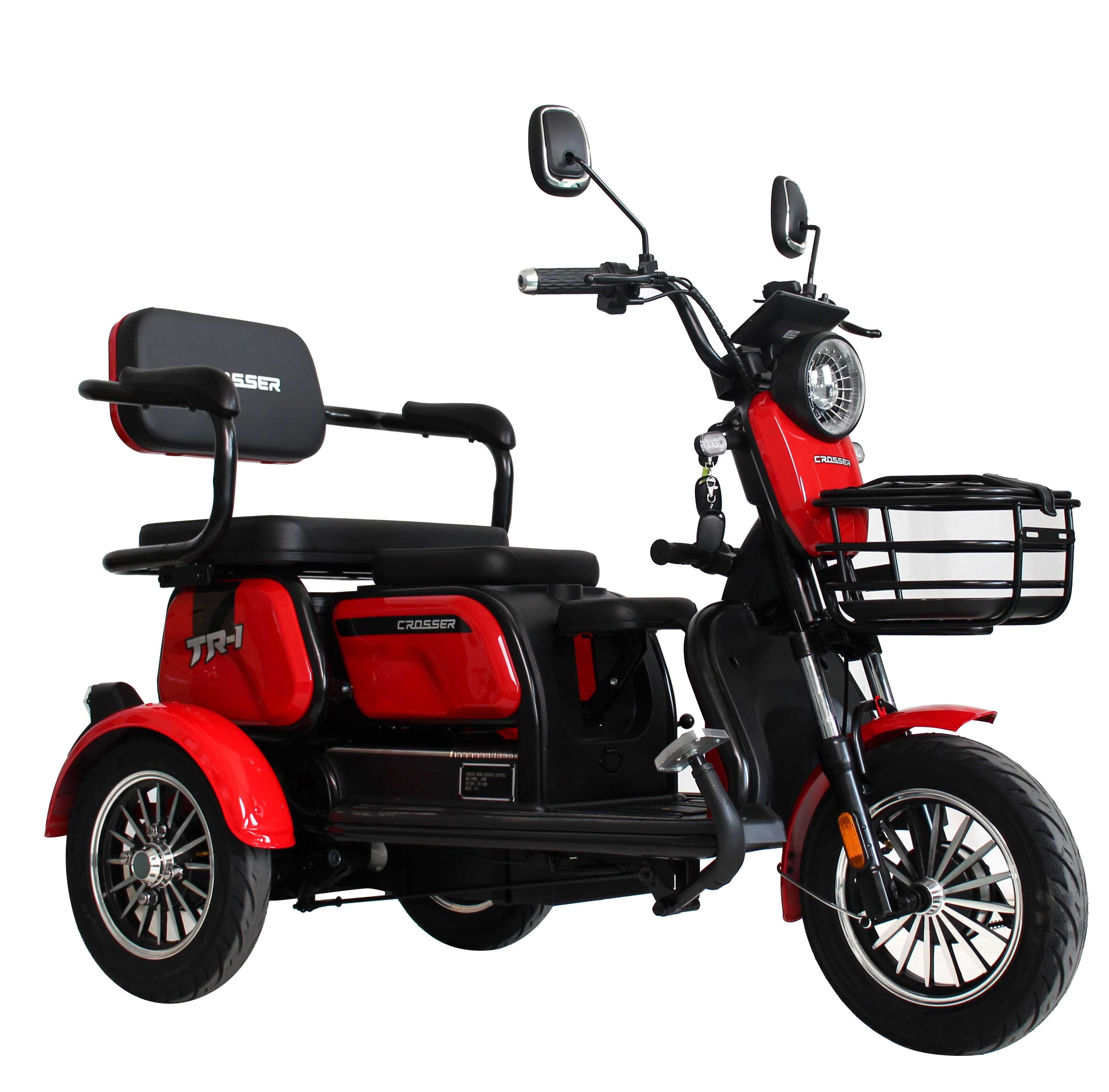Триколісний електроскутер Crosser TR-1 PR0 (100W, 72V, 20Ah)