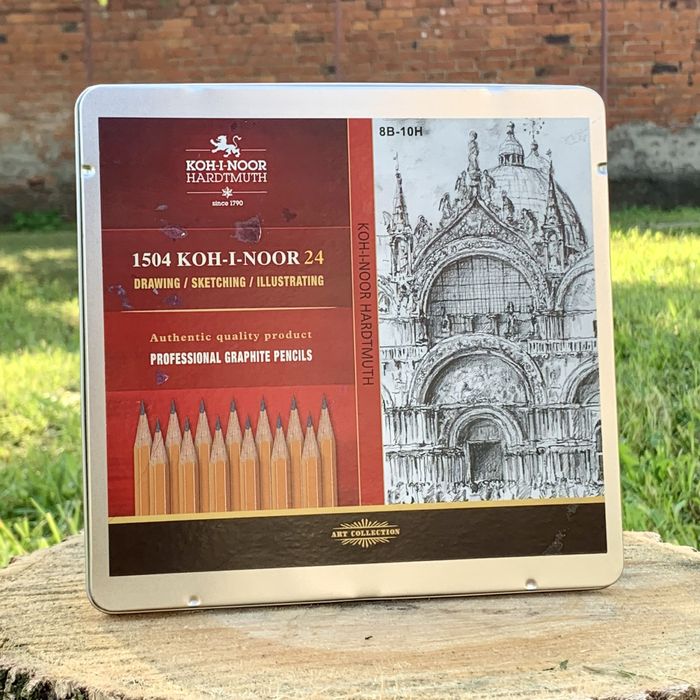 Олівці Графітні Koh-I-Noor 1500, 8в-10н 24 шт