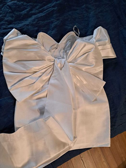 Suknia ślubna mini Asos Bridal Original Luxe panieński ślub poprawiny