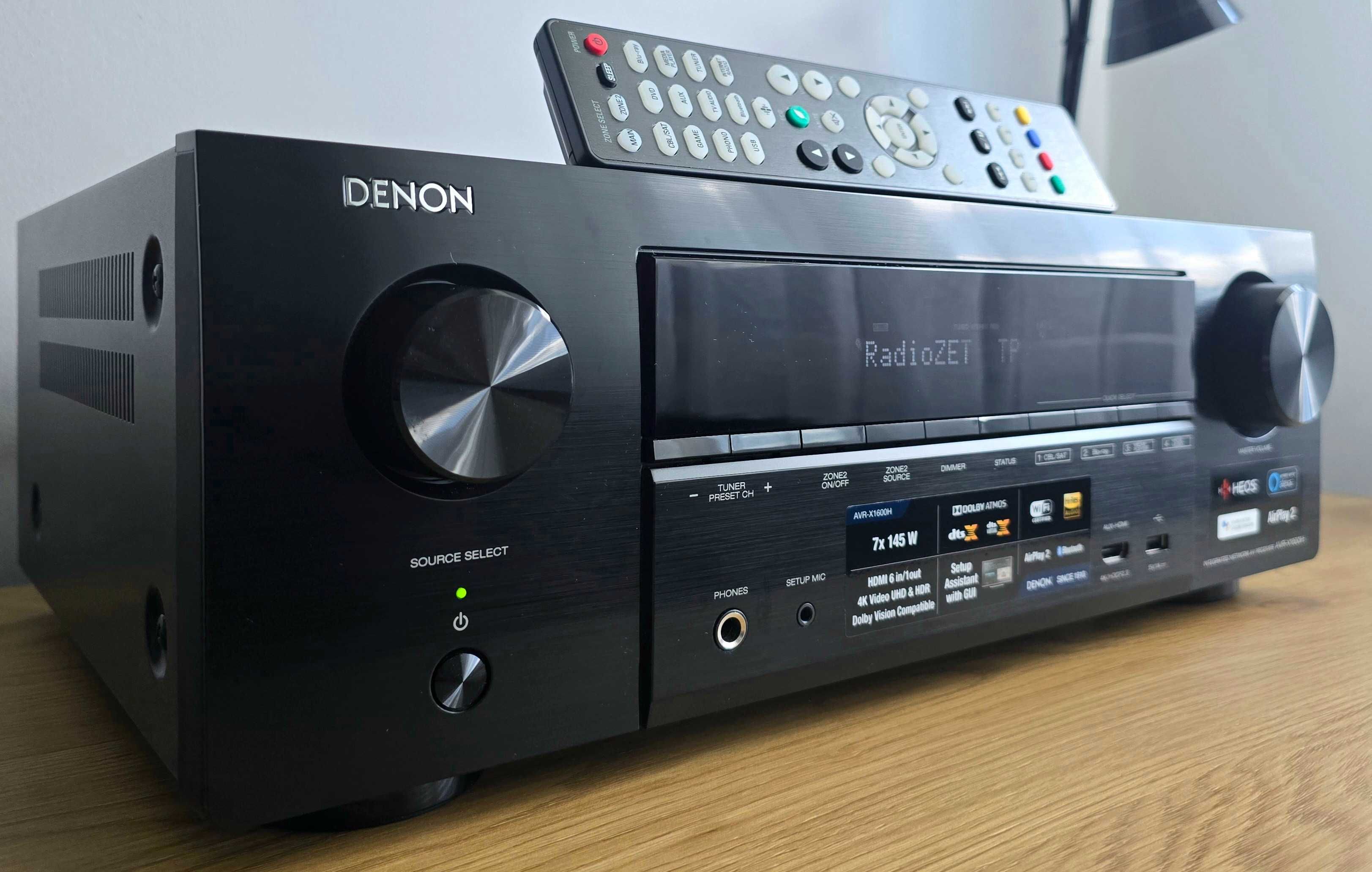 Denon AVR-X1600H Amplituner 7.2 HEOS Airplay Spotify Bluetooth WiFi
