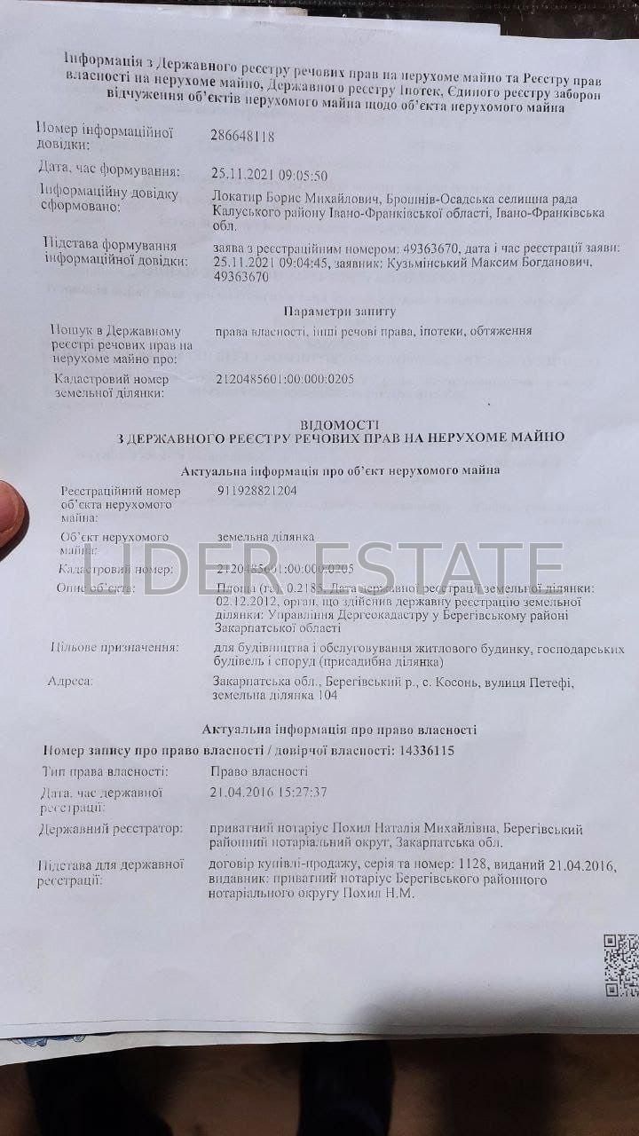 Продаж землі в Косонь, 22 сотки