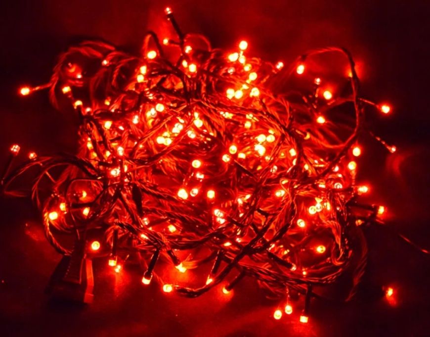 Lampki Choinkowe 200 Led Kolorowe Czerwone Z Programatorem