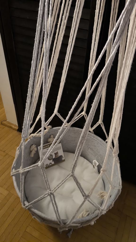 Makrama SOWA hamak dla kota Hand made