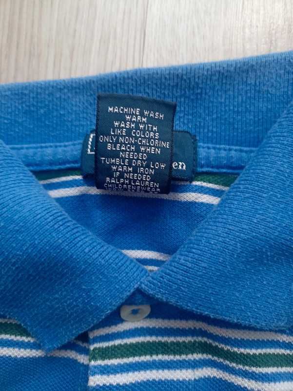 niebieska koszula polo ralph lauren vintage y2k na lato