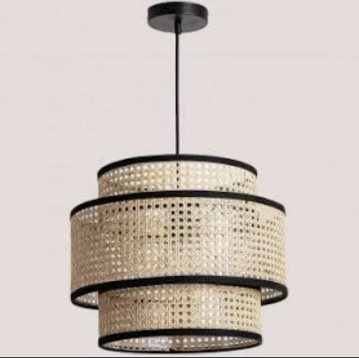 Candeeiro de Teto em Rattan – Estilo Natural | Excelente Estado