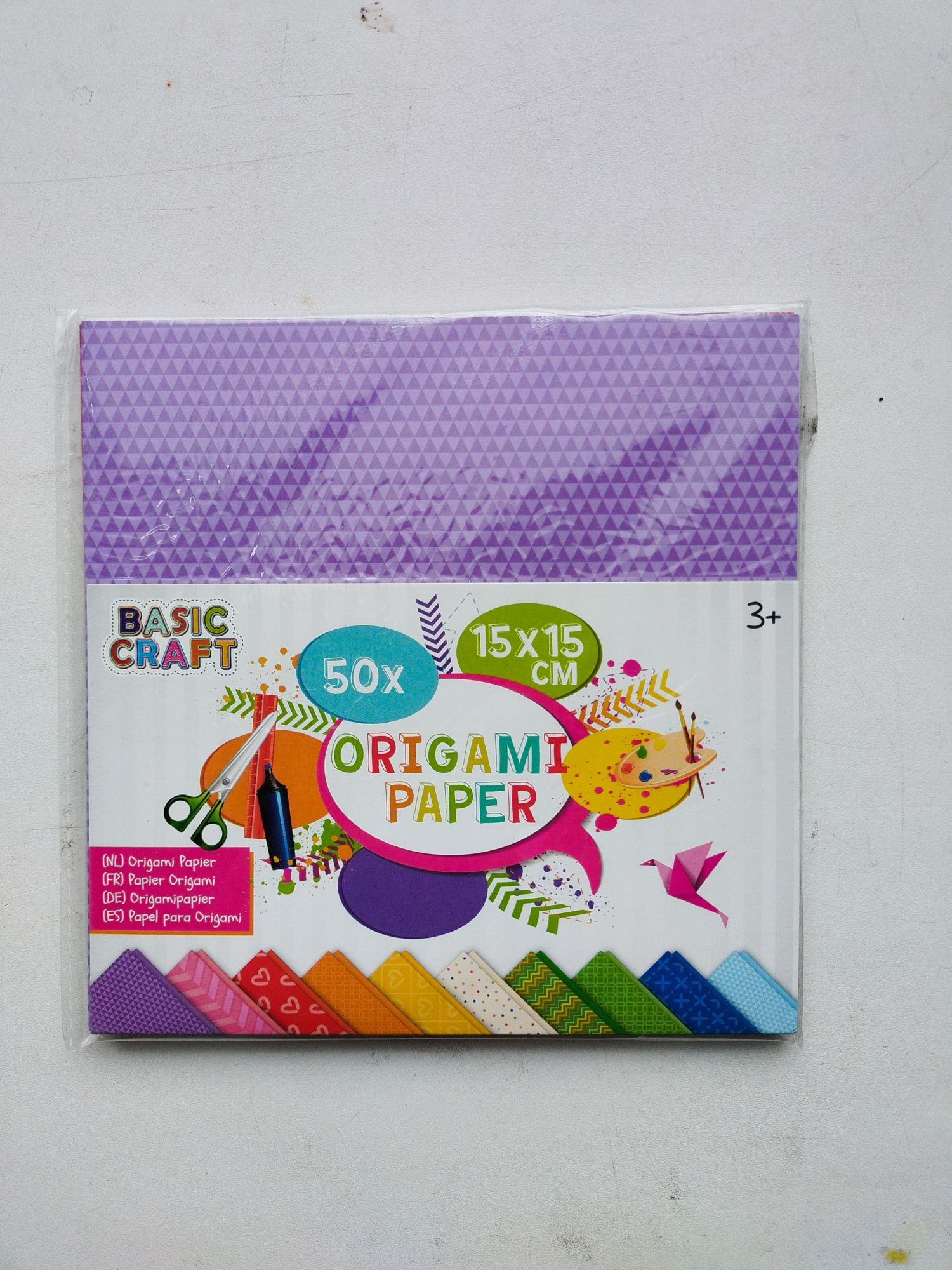 Папір для орігамі 50х 3х3 кольоровий