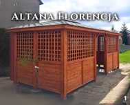 Altana drewniana ogrodowa Florencja. Szybka realizacja. Producent