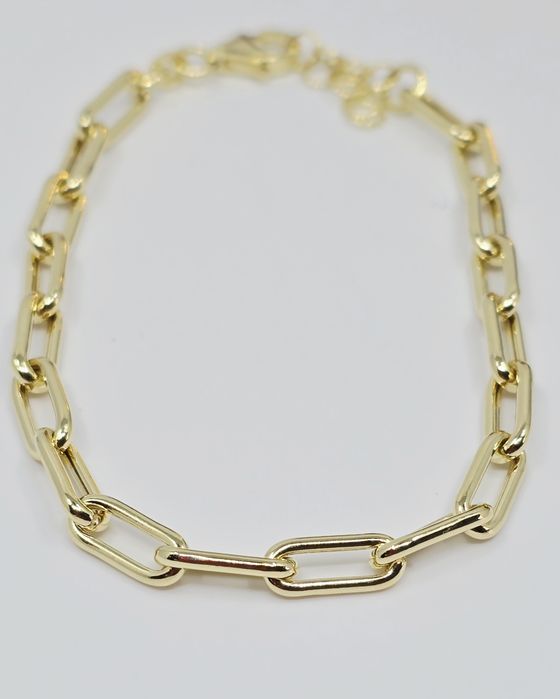 Złota bransoletka splot ankier duże ogniwa próba 585 14k