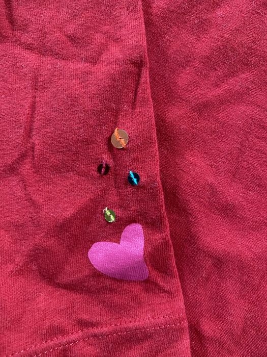 Camisola gola alta manga comprida vermelha 10 anos