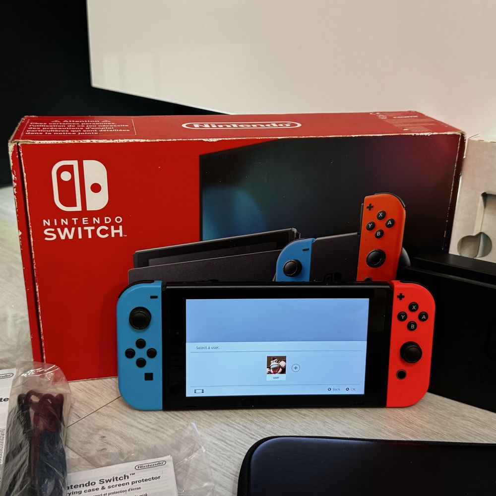 Nintendo Switch V2 Gwarancja Pełny zestaw konsola przenośna