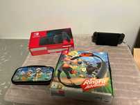 Nintendo switch + ringfit + comando Pro +mala