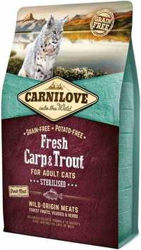 Корм для стерилизованных кошек Carnilove Карп Форель 2 кг Срок11,24