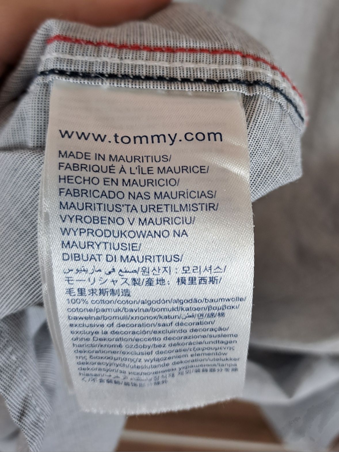 Tommy Hilfiger męska koszula z długim rękawem elegancka 100% bawełna S