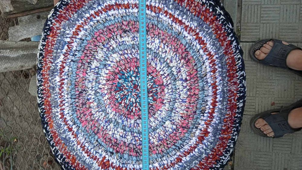 В'язаний коврик( круг)