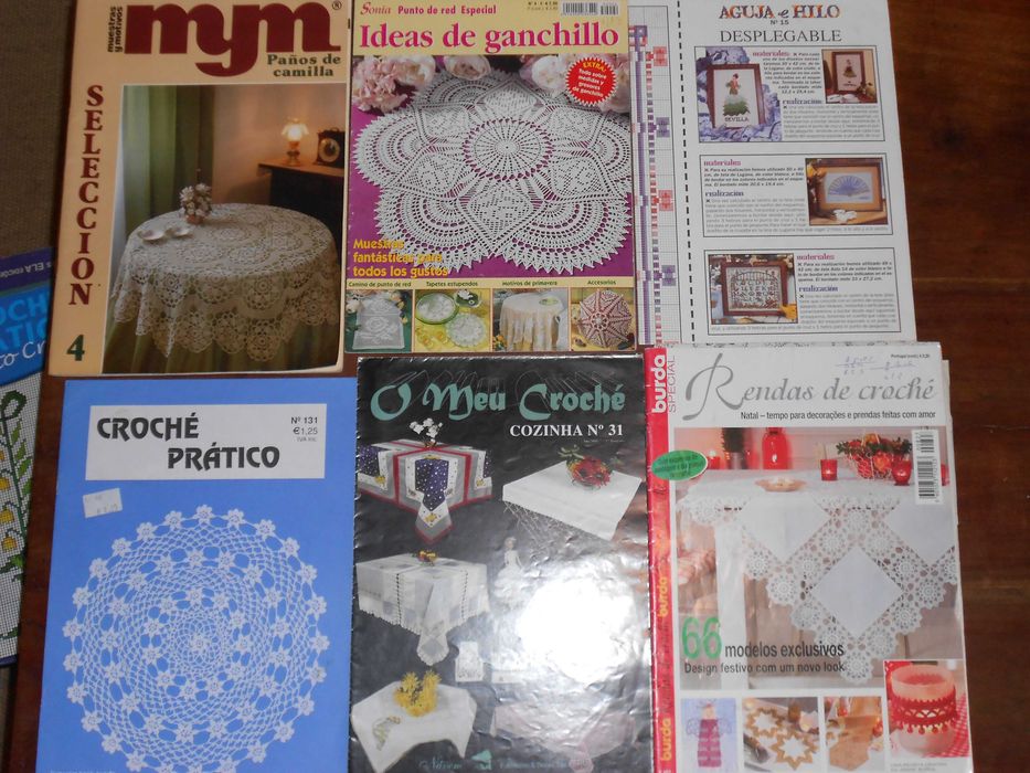 Revistas diversas croche e bordado