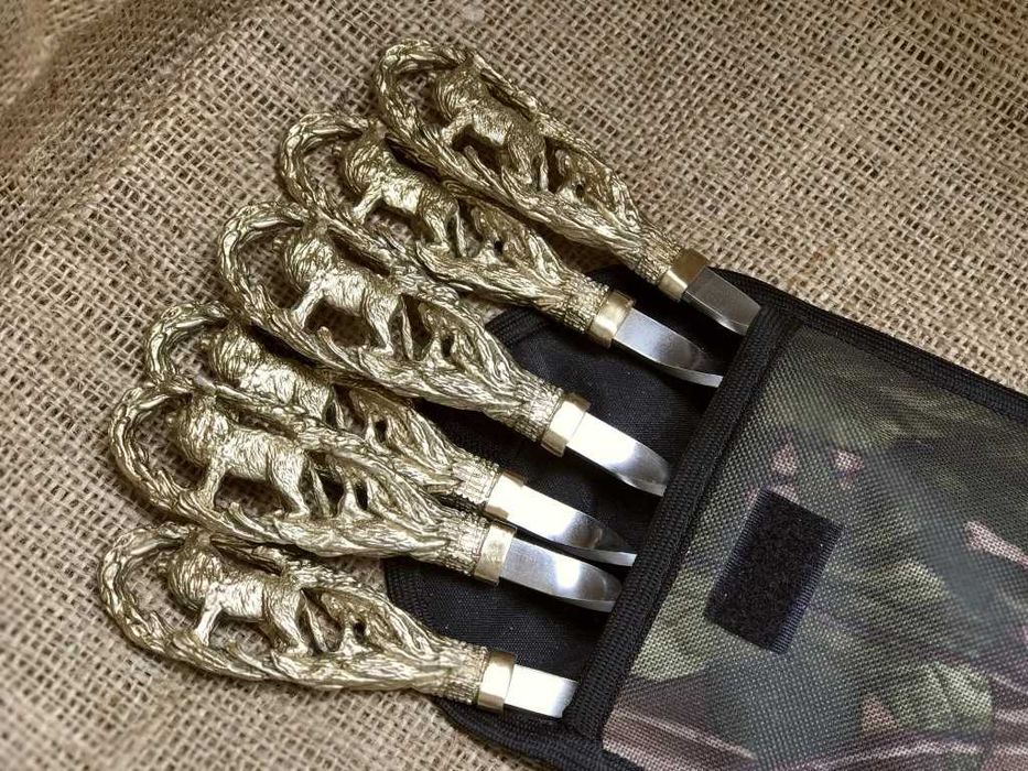 Шампура ручної роботи Лев. Ювелірне лиття із бронзи! Подарунок