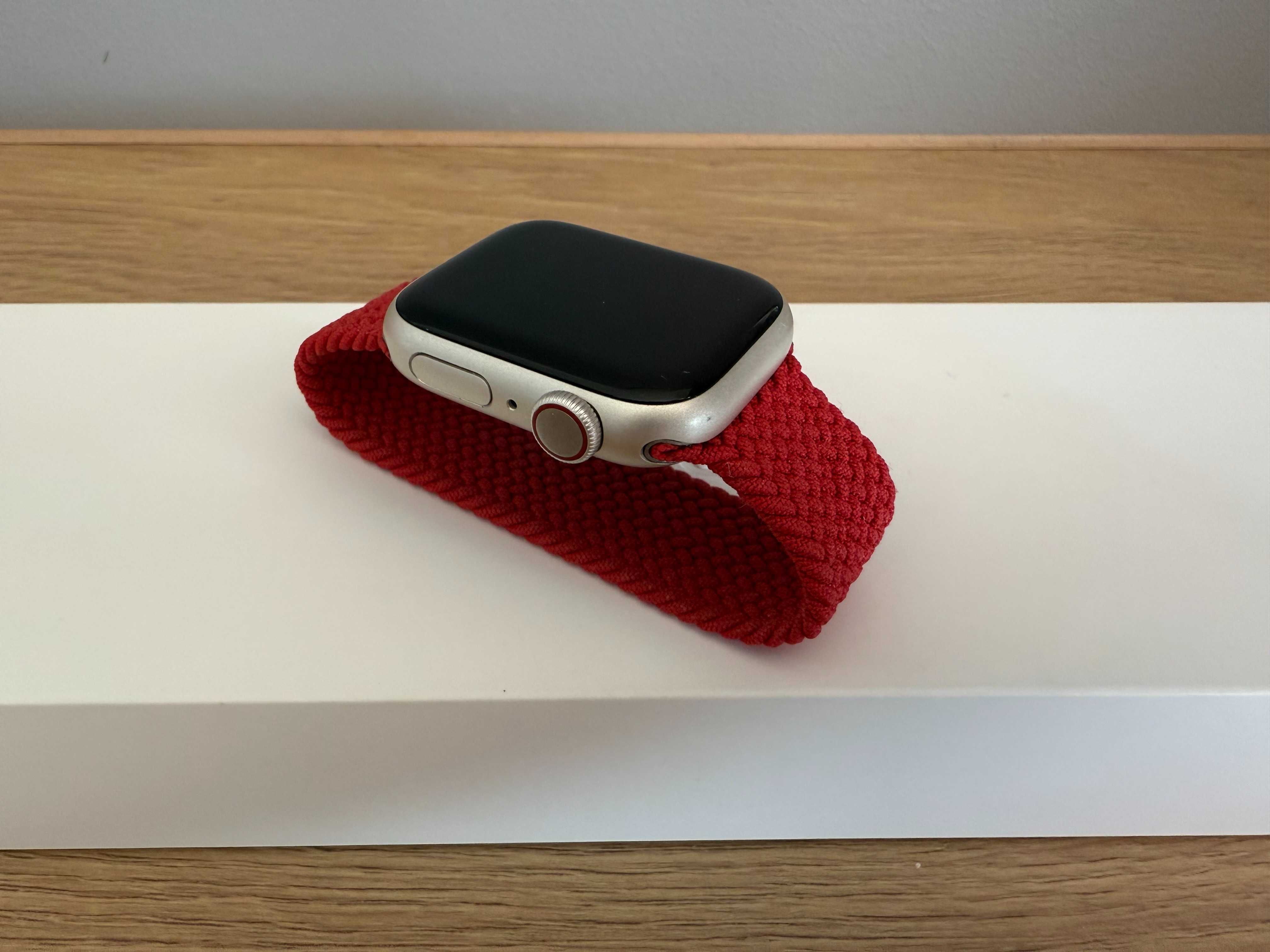 Apple Watch 7 - zegarek GPS + Cellular LTE 41 mm - księżycowa poświata