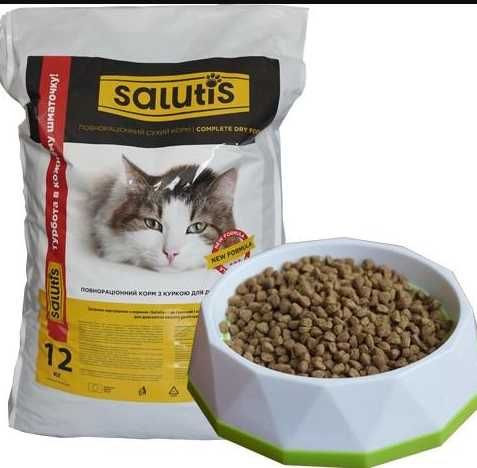 Сухий корм для дорослих котів Салютіс Salutis 12 кг