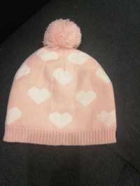 Czapeczka czapka zimowa dla dziewczynki na 6-9 miesięcy