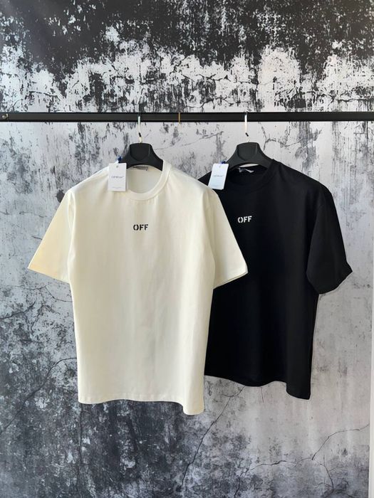 OFF-white футболка мужская оверсайз оригинал черная белая