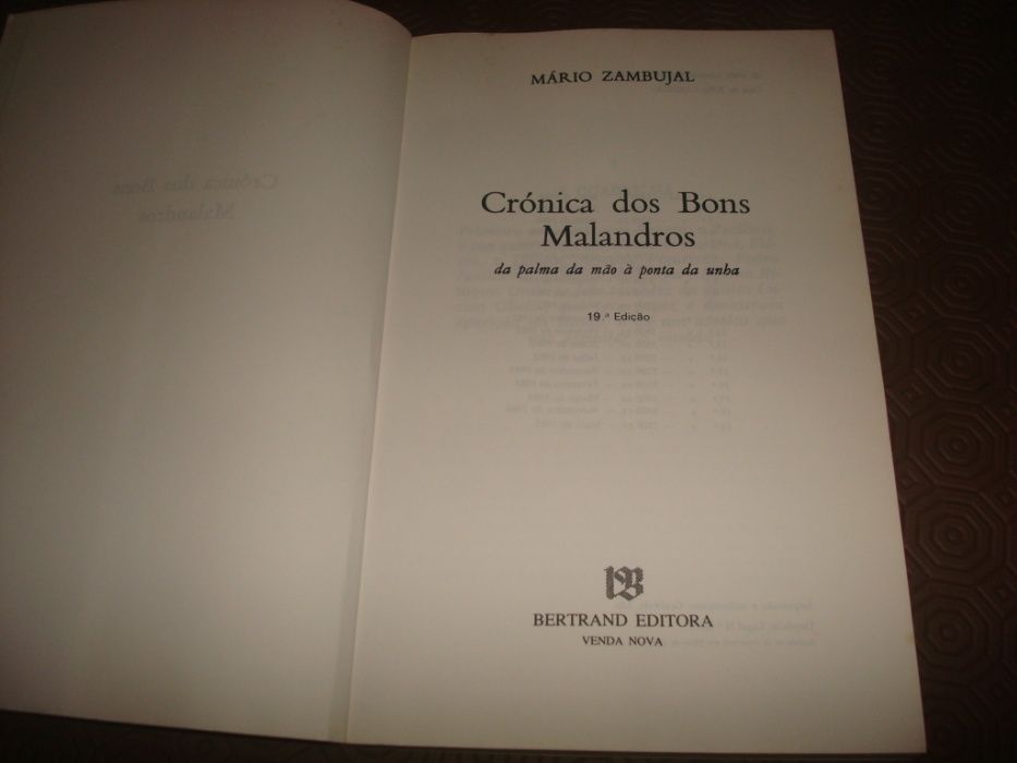 Crónica dos Bons Malandros 19ªedição-1985