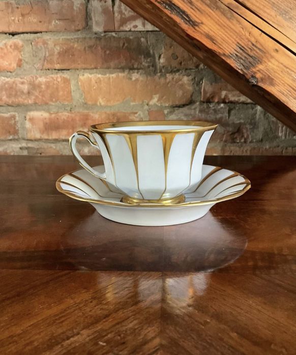 Filiżanka ze spodkiem do kawy herbaty Furstenberg Grecque Athena