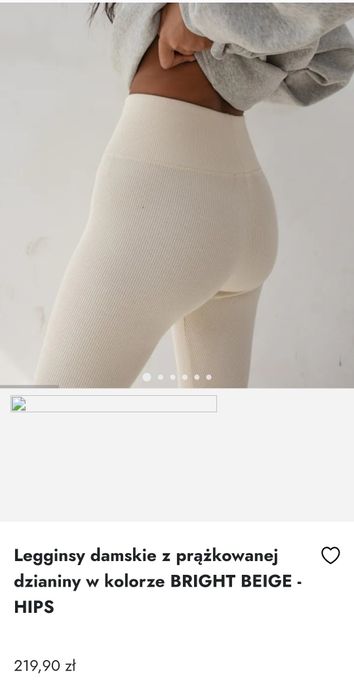 Legginsy z prążkowanej bawełny Marsala rozmiar S