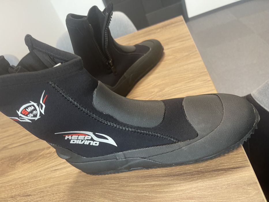 Buty neoprenowe 5 mm do wody nurkowania sup deska 255-260 mm długości