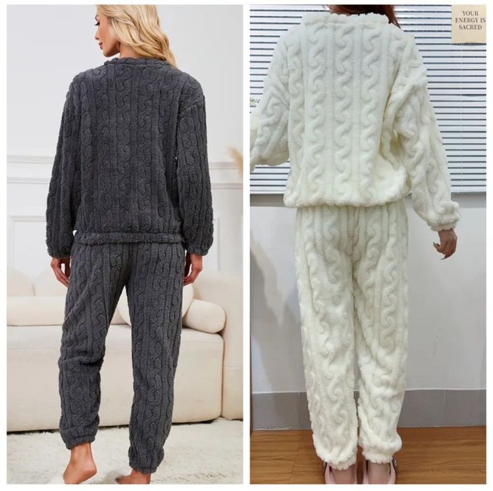 Теплая плюшевая пижама/зимний домашний костюм