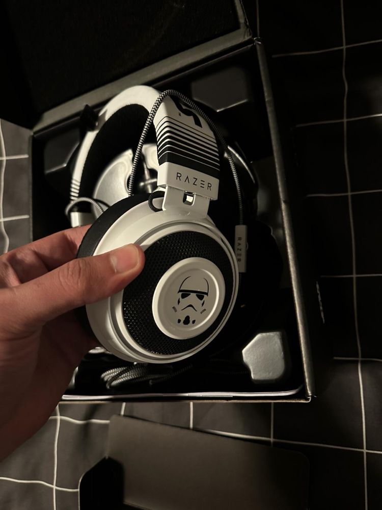 Auscultadores gaming Razer com fio Stormtrooper edition/Star Wars