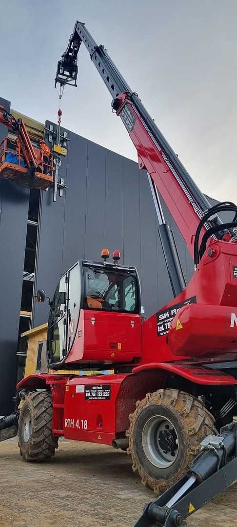 Wynajem ładowarka teleskopowa merlo roto mrt manitou jcb 6m-37m