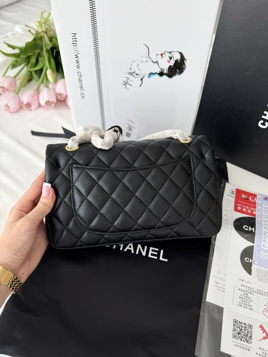 Сумка Chanel шкіра | чорна | золота фурнітура
