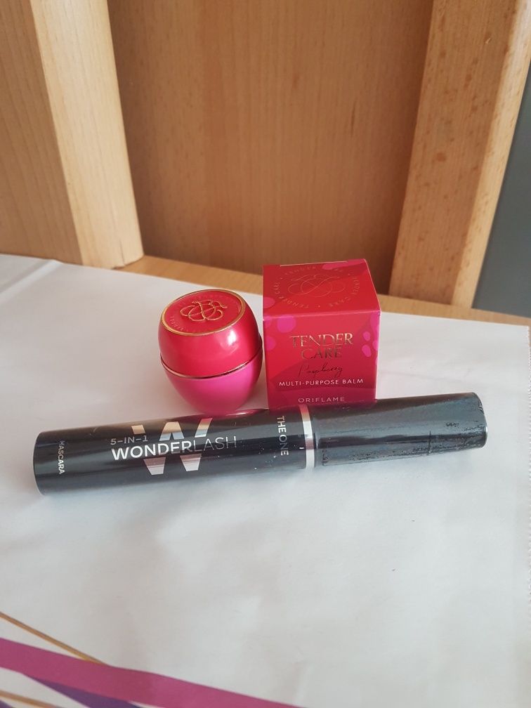 Zestaw Tusz do rzęs The One 5Wonder Lash Oriflame + balsam Malina