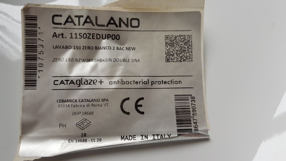 Umywalka Catalano zero 150x50 1150ZEDUP00
