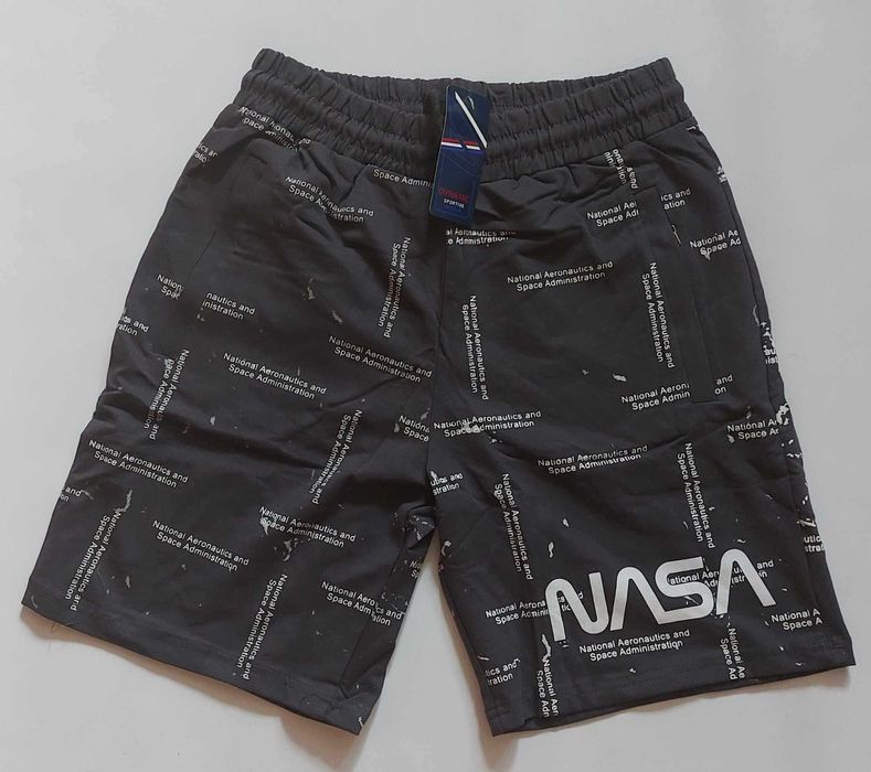 Spodenki męskie dresowe Dynamic bawełna z kieszeniami NASA r. M