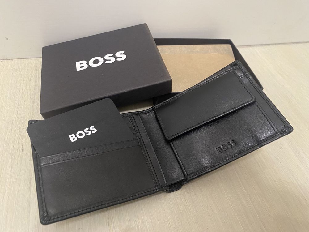 HUGO BOSS luksusowy męski portfel skórzany ORYGINAŁ okazja nowy -50%%%