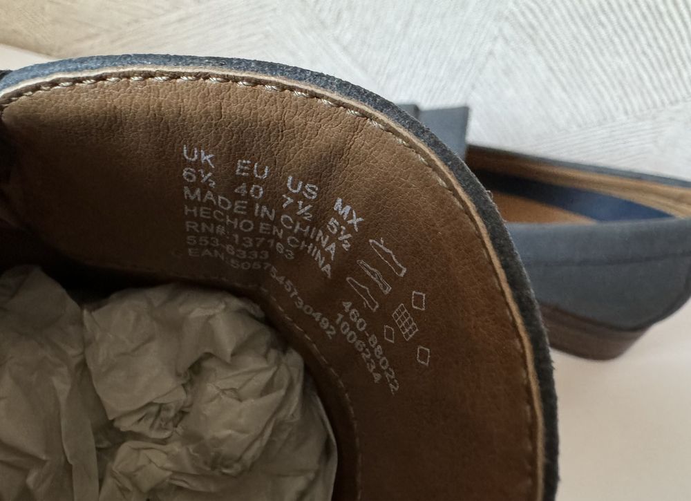 Чоловічі лоуфери zara f&f розмір 40-41 туфлі мокасини