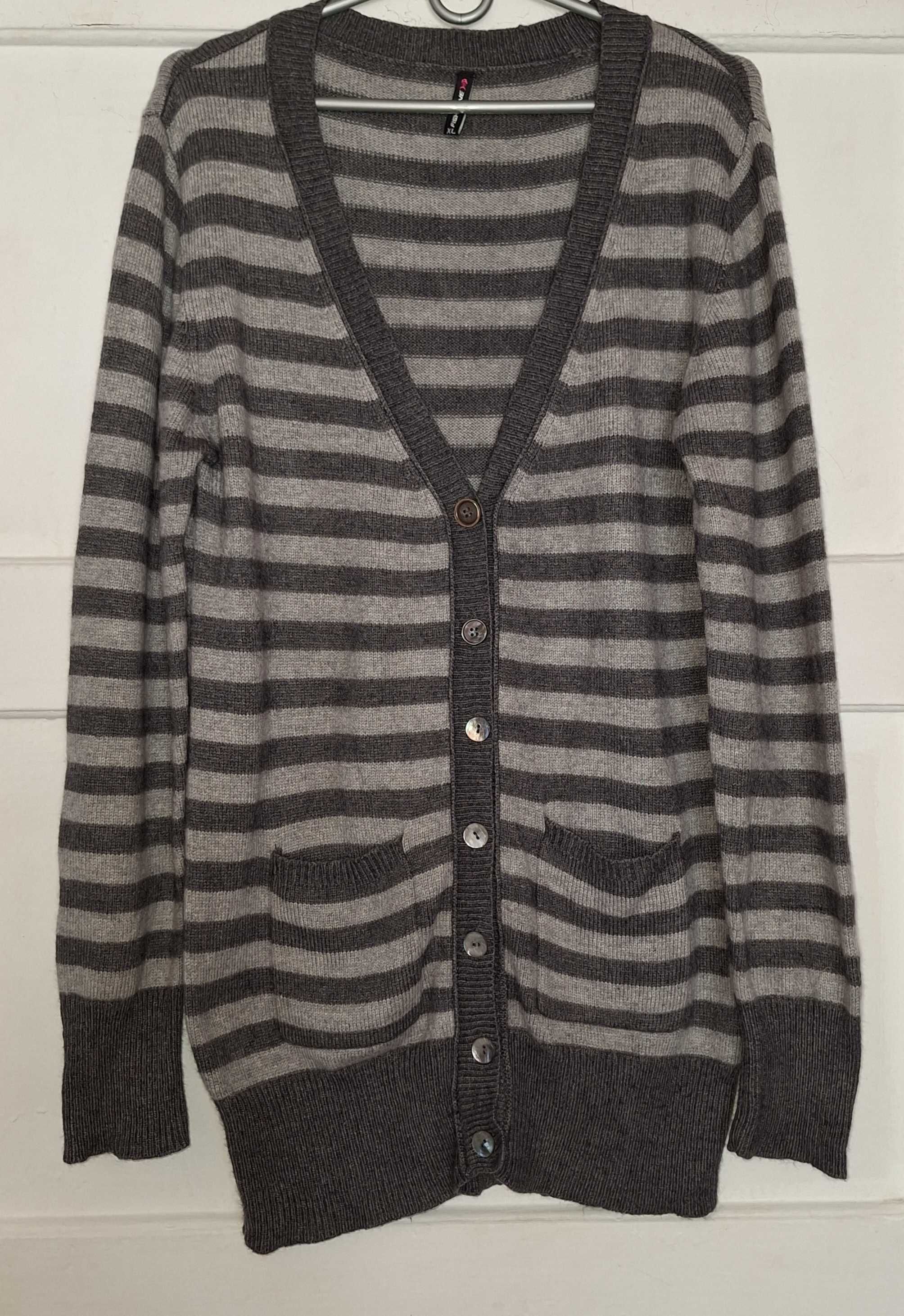 Sweter kardigan Fishbone angora